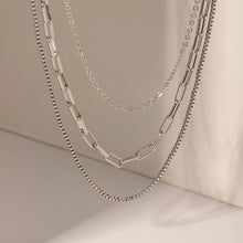 Layered Silver-Tone Chain Necklace
