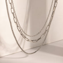 Layered Silver-Tone Chain Necklace