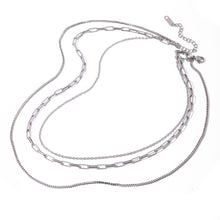Layered Silver-Tone Chain Necklace
