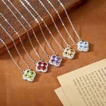 Clover Birthstone Pendant Necklace