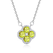 Clover Birthstone Pendant Necklace