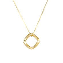 Modern Geometric Twist Pendant Necklace