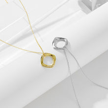 Modern Geometric Twist Pendant Necklace