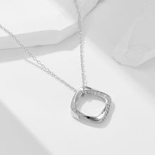 Modern Geometric Twist Pendant Necklace
