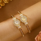 Crystal Flower Dial Link Bracelet Watch