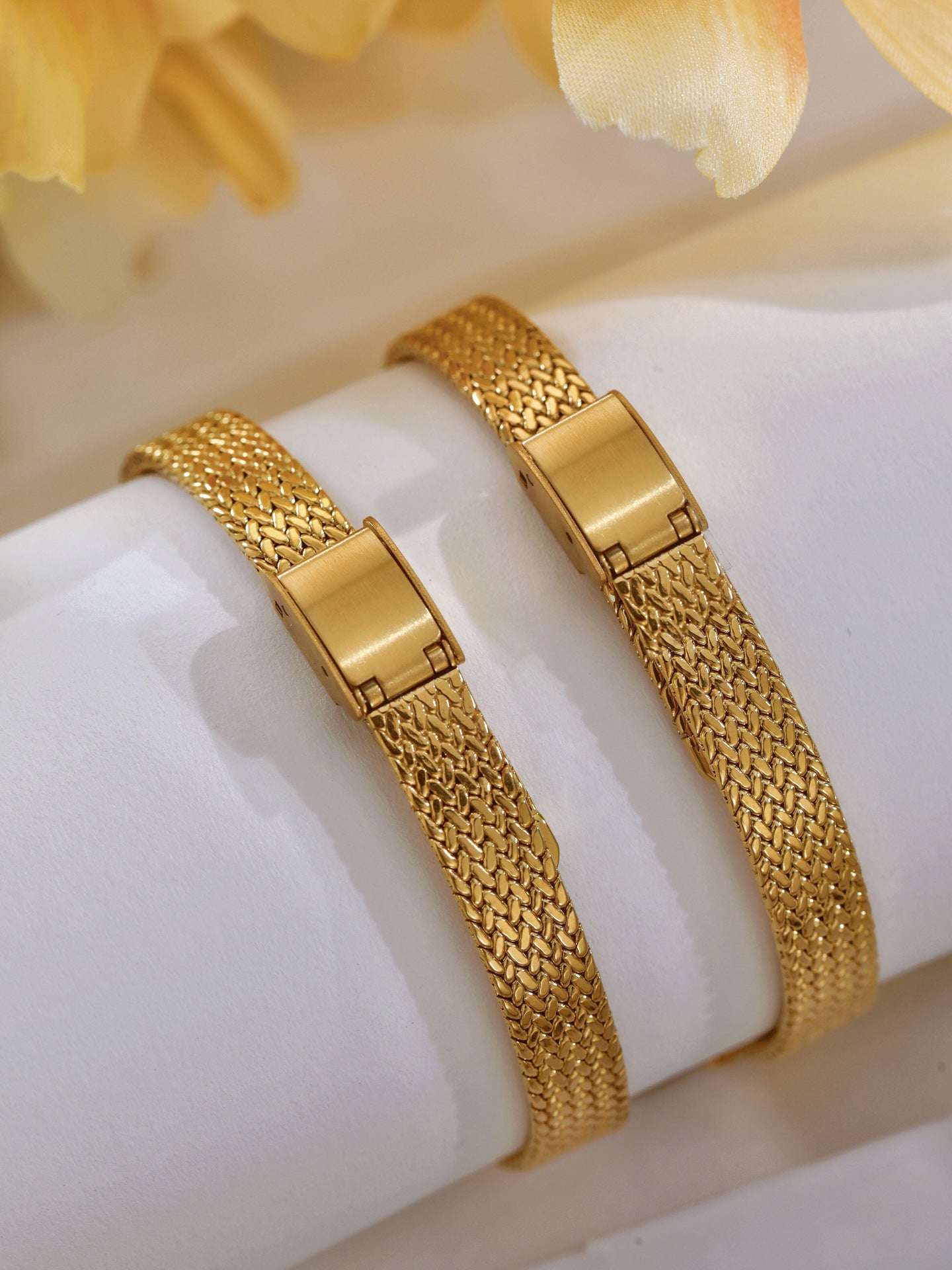 Oval Dial Diamond Accented Link Bracelet Watch