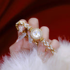 Luxury Quartz Watch with Crystal Embellishments