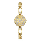 Floral Crystal Dial Link Watch