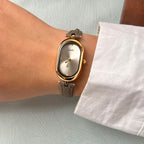 Oval Minimal Dial Slim Strap Watch