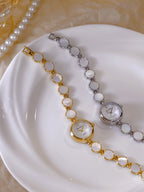 Mother of Pearl Link Bracelet Watch