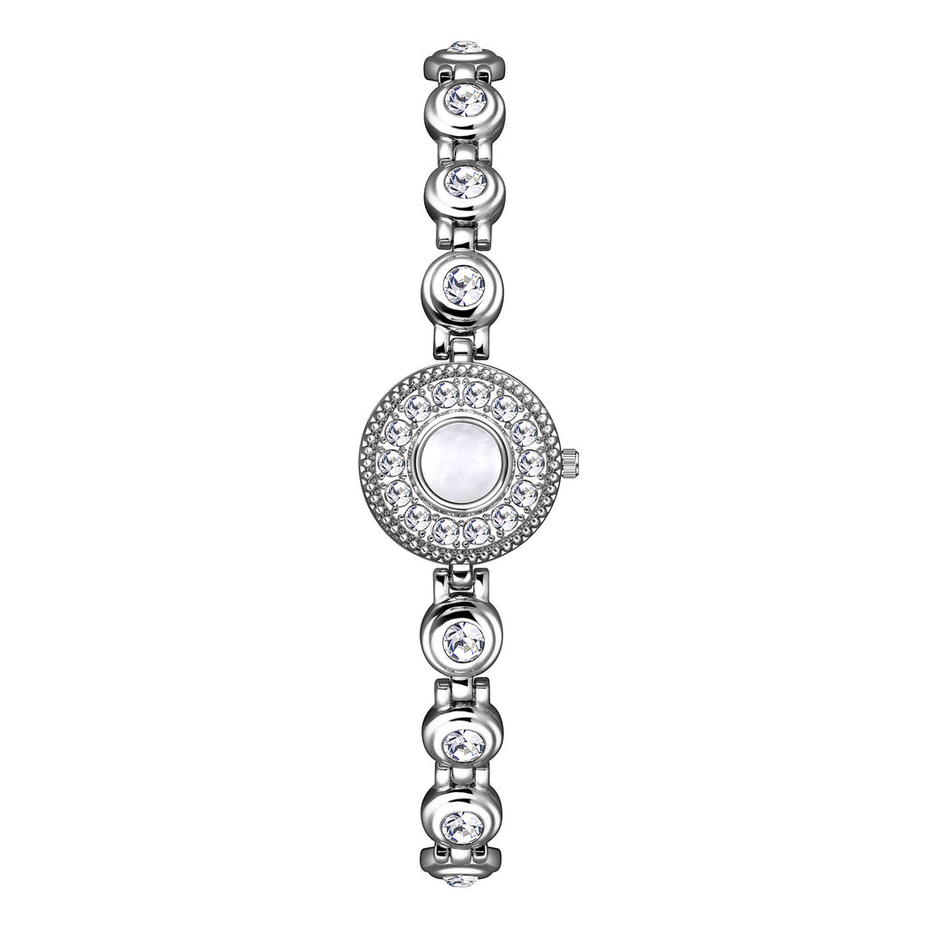 Crystal Accented Dial Link Bracelet Watch