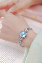 Round Crystal Dial Link Bracelet Watch