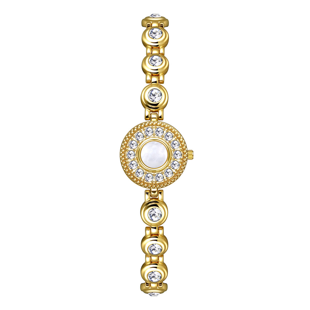 Crystal Accented Dial Link Bracelet Watch