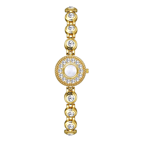 Crystal Accented Dial Link Bracelet Watch