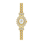 Crystal Flower Dial Link Bracelet Watch