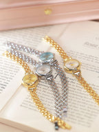 Round Crystal Dial Link Bracelet Watch