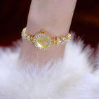 Luxury Quartz Watch with Crystal Embellishments