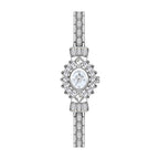 Crystal Flower Dial Link Bracelet Watch