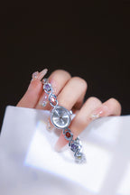 Oval Dial Multi-Gemstone Link Watch