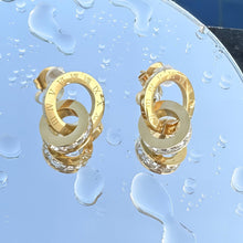 Double Hoop Gold Stud