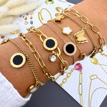Luna Roman Charm Gold Chain Bracelet