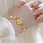 Elegant Floral Design Quartz Watch