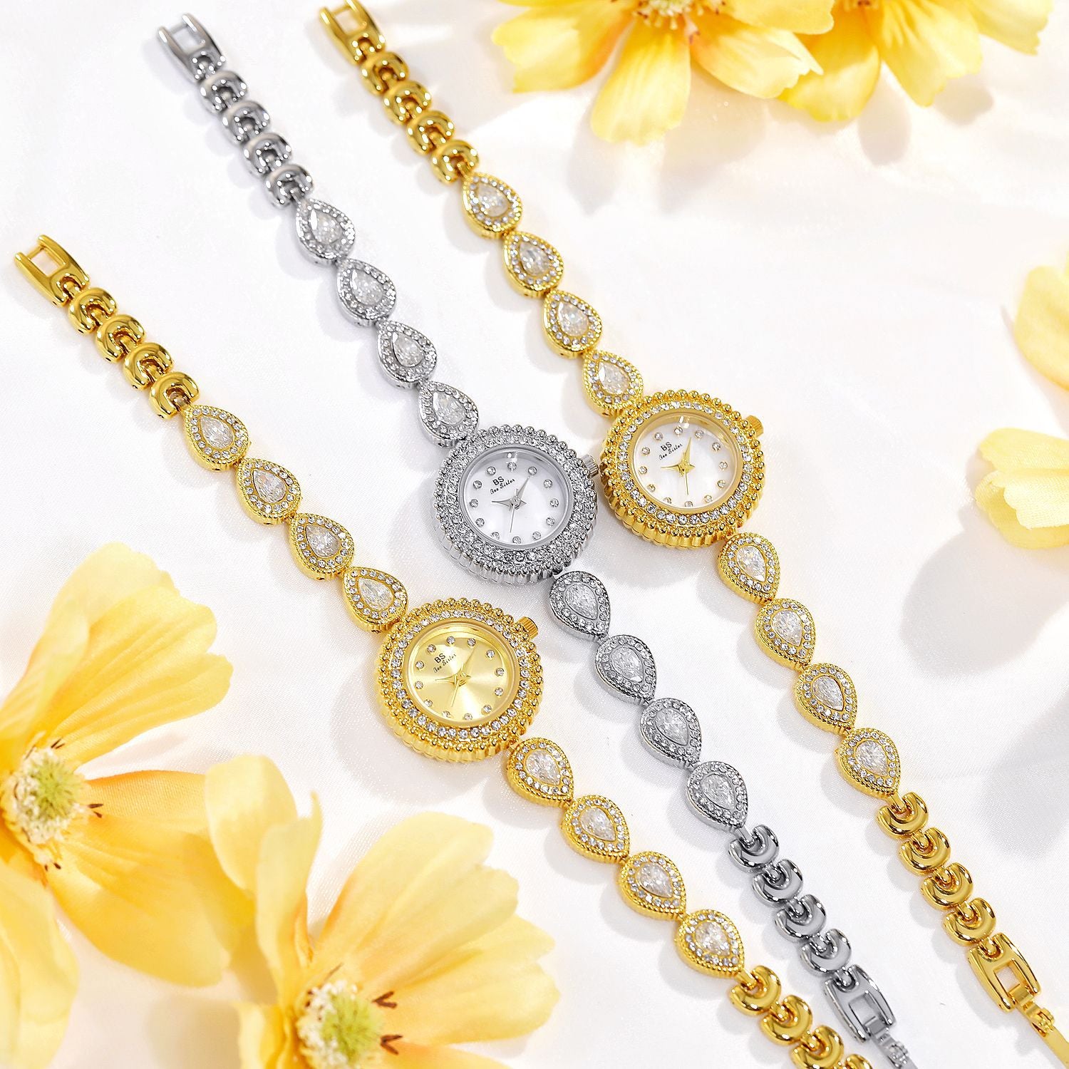 Mother of Pearl Teardrop Gemstone Watch