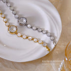 Mother of Pearl Link Bracelet Watch