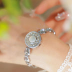 Crystal Accented Dial Link Bracelet Watch