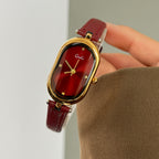 Oval Minimal Dial Slim Strap Watch