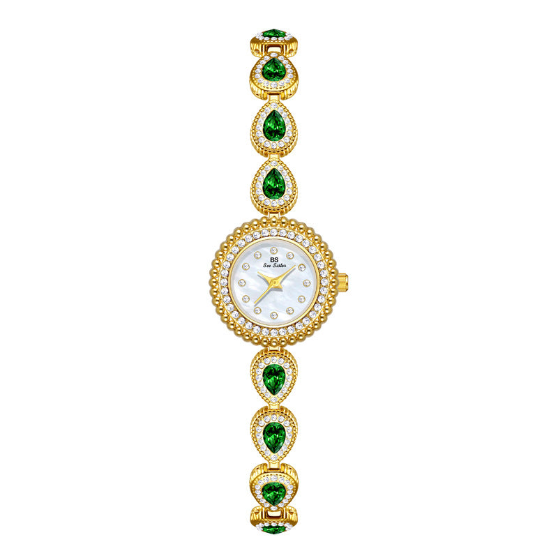 Mother of Pearl Teardrop Gemstone Watch