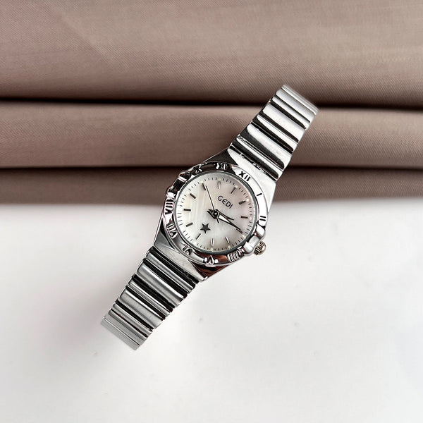 Fluted Bezel Roman Marker Bracelet Watch