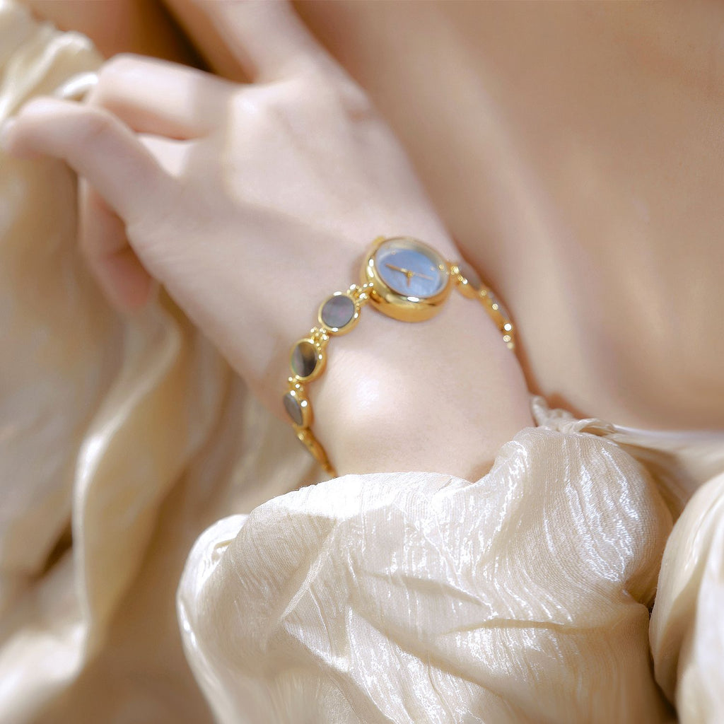 Mother of Pearl Link Bracelet Watch