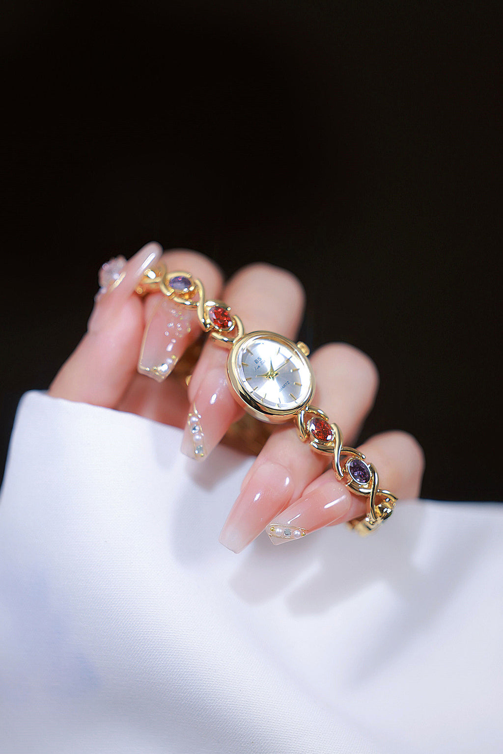 Ruby Gemstone Oval Watch