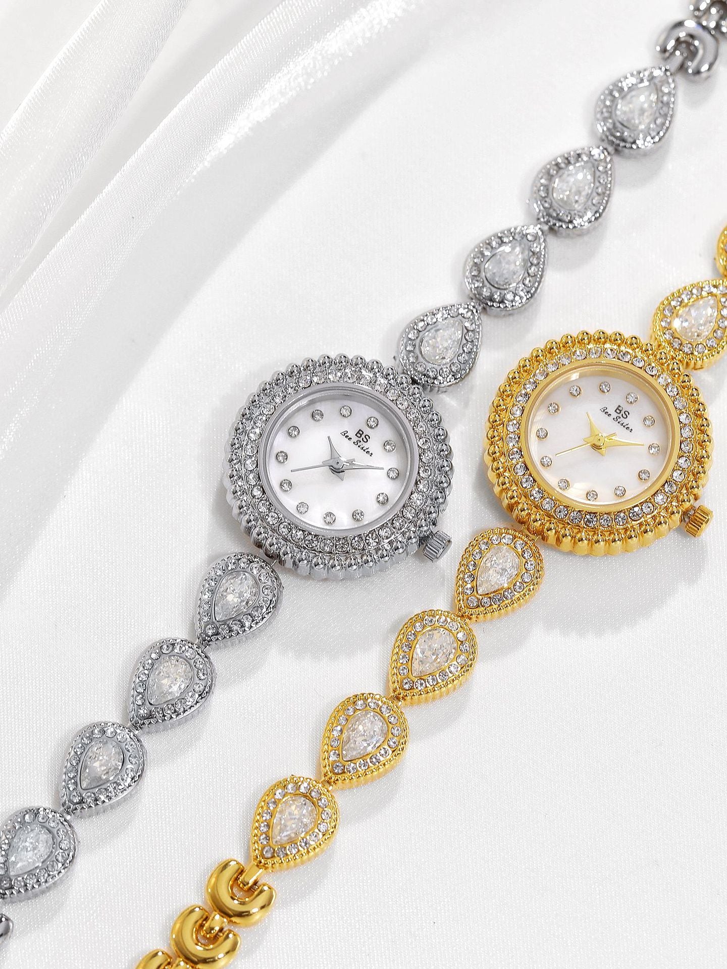 Mother of Pearl Teardrop Gemstone Watch