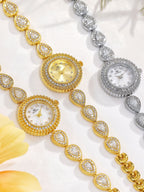Mother of Pearl Teardrop Gemstone Watch