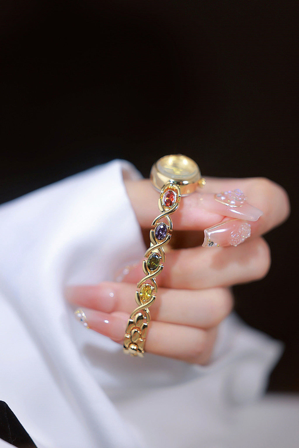 Ruby Gemstone Oval Watch