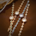 Oval Gemstone Crystal Link Bracelet Watch