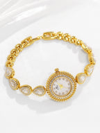 Mother of Pearl Teardrop Gemstone Watch