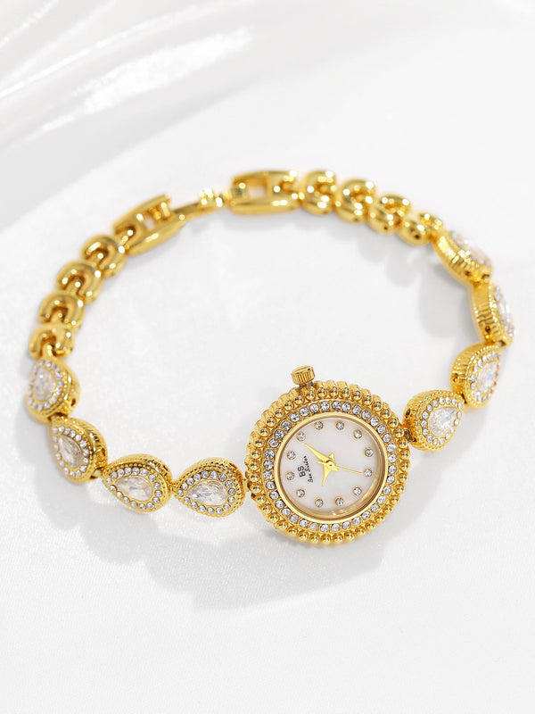 Mother of Pearl Teardrop Gemstone Watch
