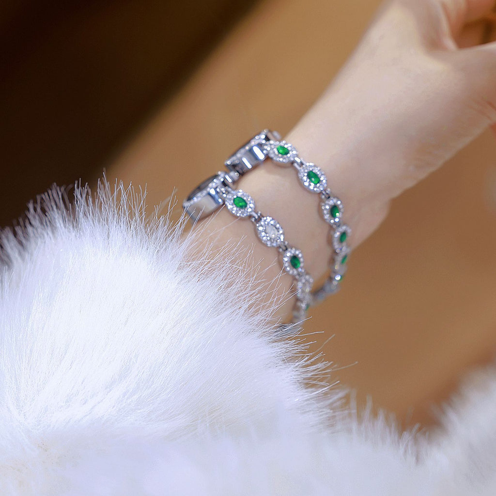 Emerald Gemstone Bracelet