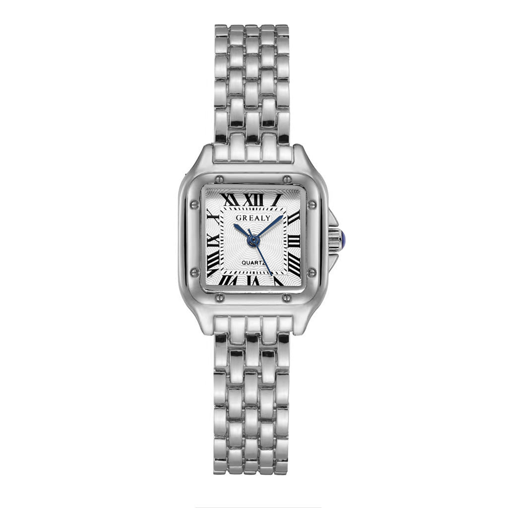 Gold Square Roman Dial Link Watch