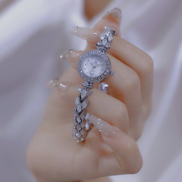 Luxury Quartz Watch with Crystal Embellishments