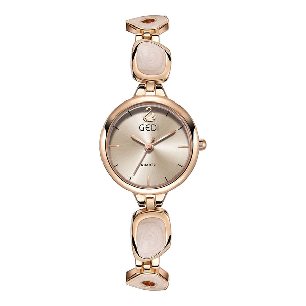 Round Minimal Dial Stone Link Watch