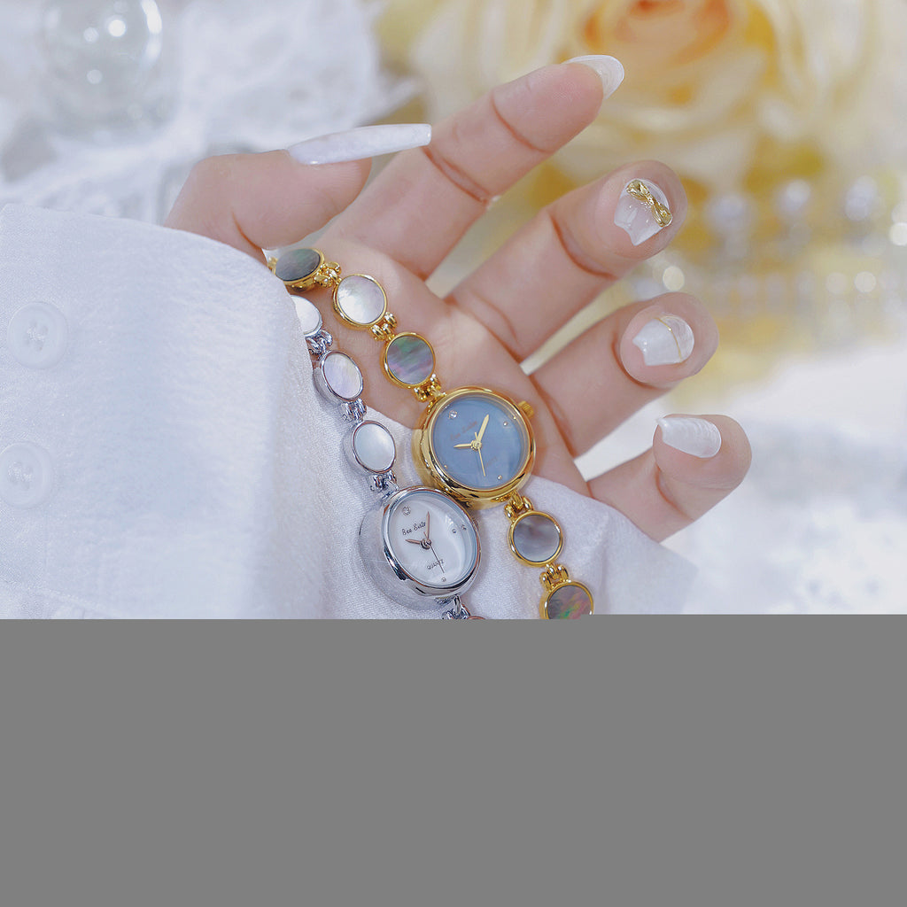 Mother of Pearl Link Bracelet Watch