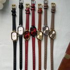 Oval Minimal Dial Slim Strap Watch