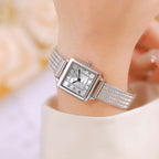 The Square Dial Mesh Bracelet Watch