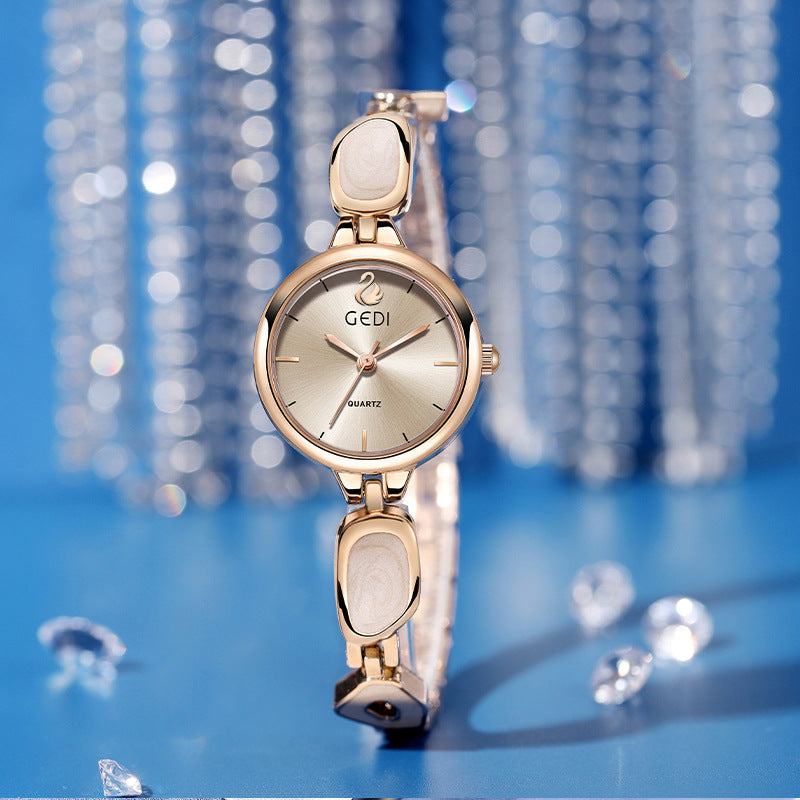 Round Minimal Dial Stone Link Watch