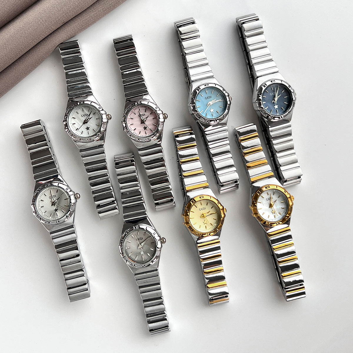 Fluted Bezel Roman Marker Bracelet Watch
