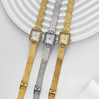 Square Roman Pattern Dial Bracelet Watch